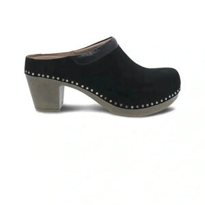 Dansko Women's Sammy Black Nubuck Leather clogs 1830472400